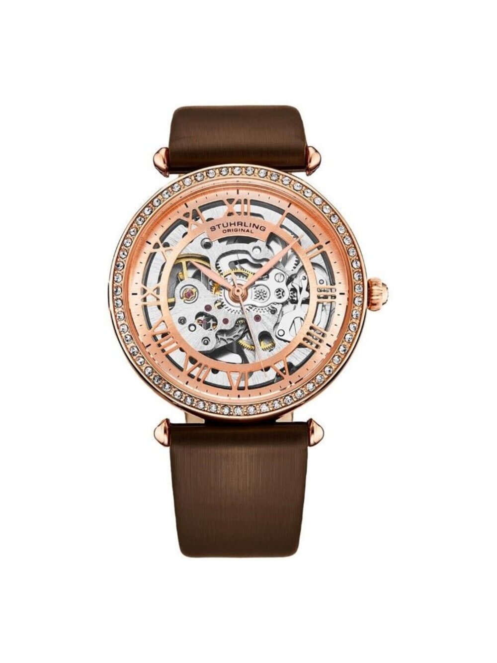 NWT Stuhrling Original Legacy Automatic Rose Gold Dial Ladies Watch